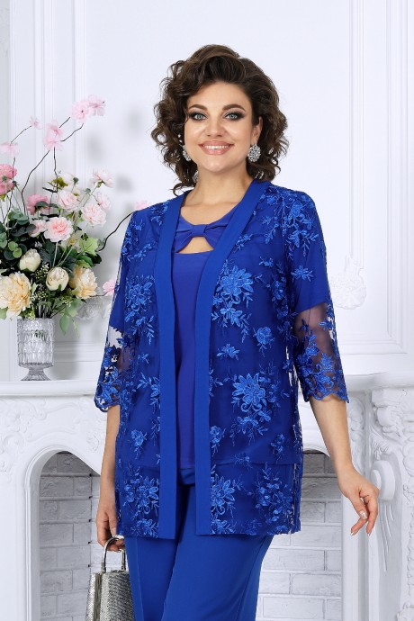 Костюм/комплект NINELE (Нинель Шик ) 7498 тройка василек размер 50-58 #4