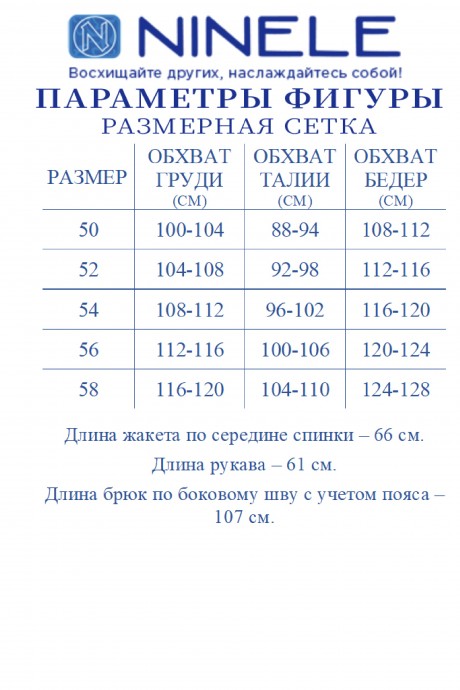 Костюм/комплект NINELE (Нинель Шик ) 7501 василек размер 50-58 #10