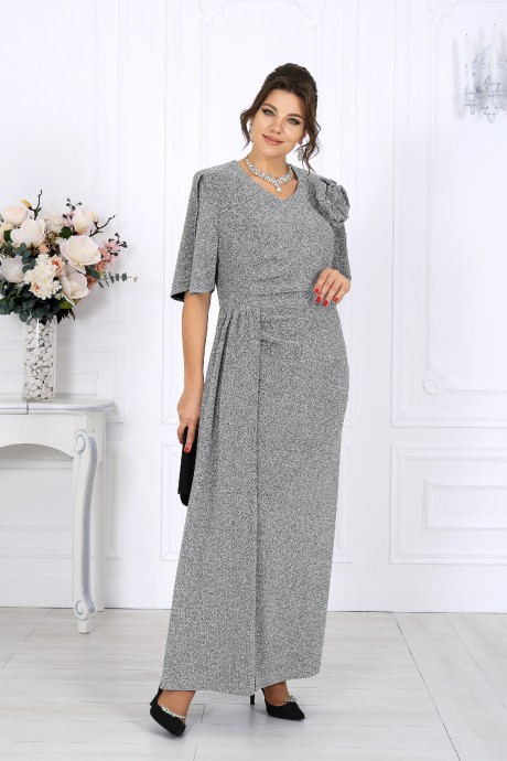 Вечернее платье NINELE 7509 серебро размер 46-58 #4