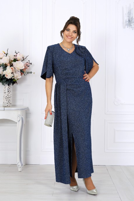 Вечернее платье NINELE 7509 синий размер 46-58 #3