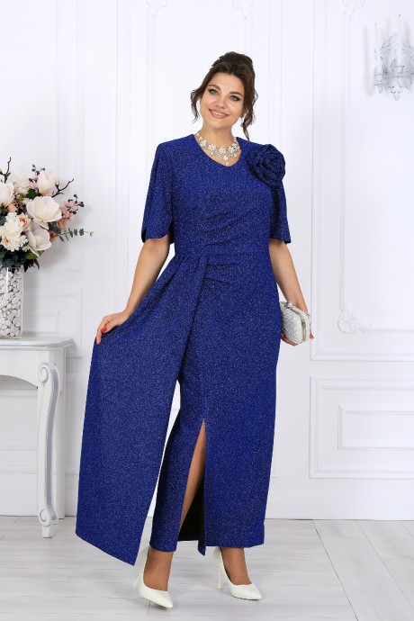 Вечернее платье NINELE 7509 василек размер 46-58 #4