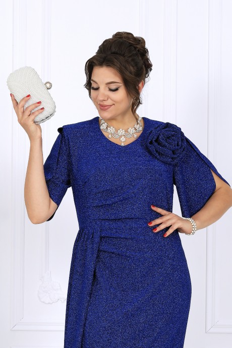 Вечернее платье NINELE 7509 василек размер 46-58 #6