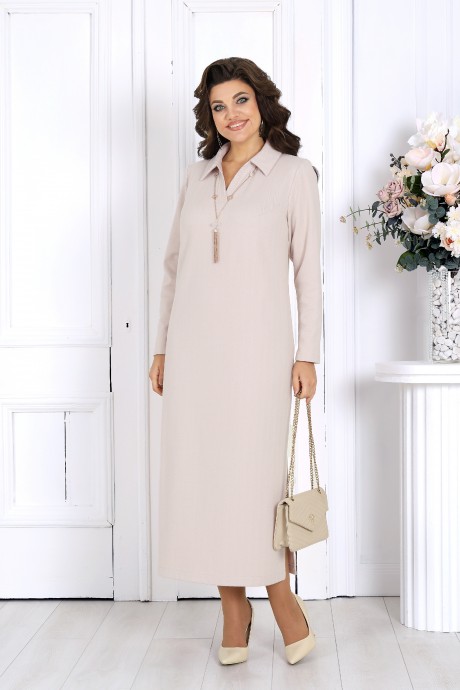 Платье NINELE 6009 песочный размер 48-56 #2