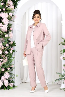 Брючный костюм NINELE 7492 тройка пудровый