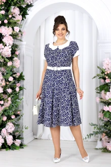 Вечернее платье NINELE 7533 синий, ромашки
