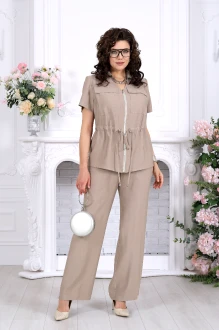 Брючный костюм NINELE 6106 двойка светло-коричневый