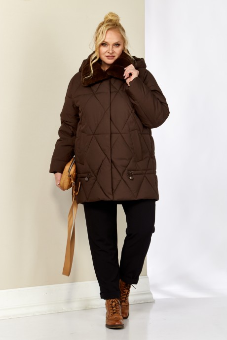 Куртка Shetti 2207 шоколад размер 48-58 #4
