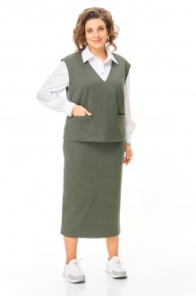 Юбочный костюм Vi Oro 1249 тройка оливка