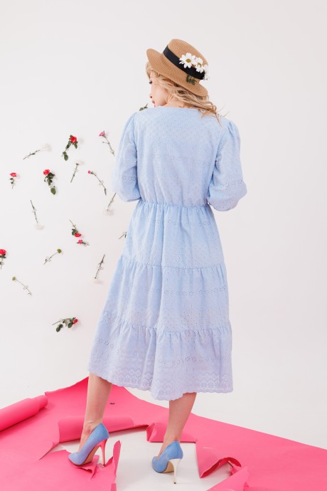 Платье NikVa н260-1 голубой размер 42-56 #5