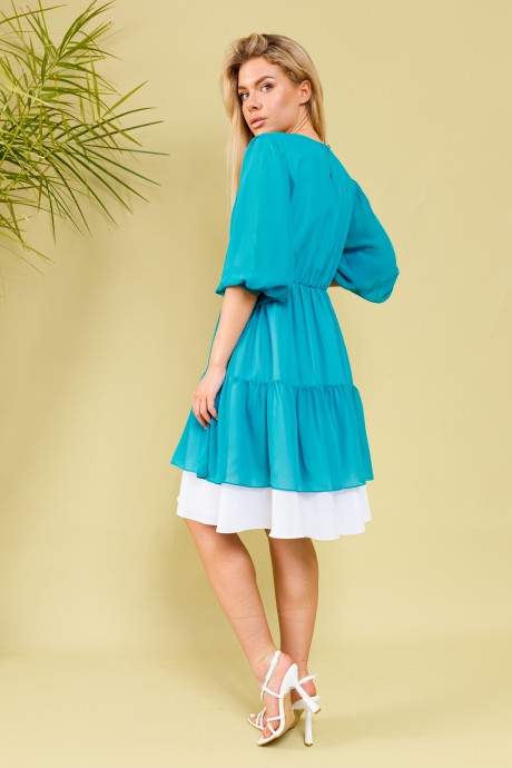 Платье NikVa н366 -1 бирюза размер 42-52 #4