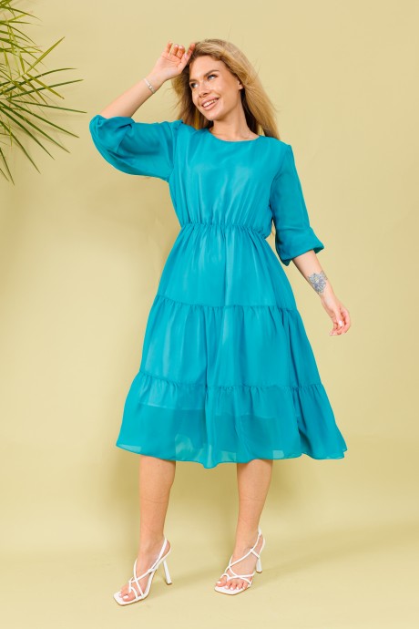Платье NikVa н366 -1д бирюза размер 42-54 #1
