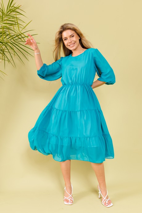 Платье NikVa н366 -1д бирюза размер 42-54 #2