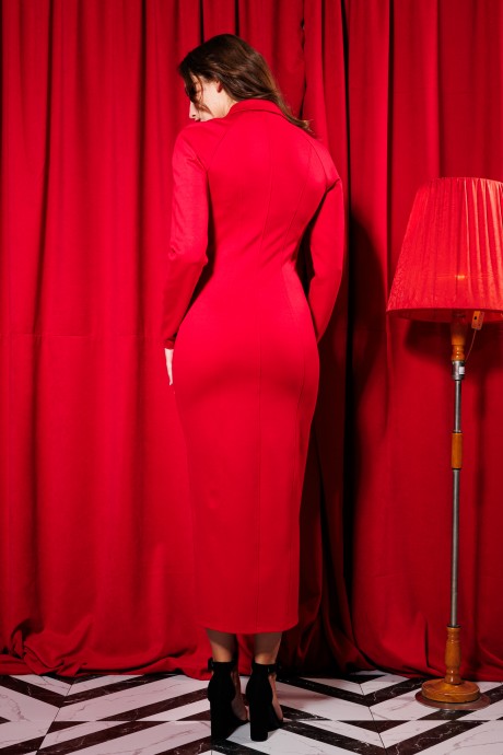 Вечернее платье NikVa н426-1 алый размер 42-56 #4