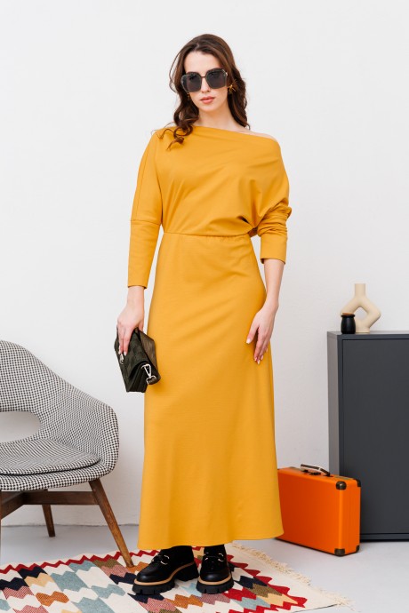 Платье NikVa н445-1 желтый размер 42-58 #2