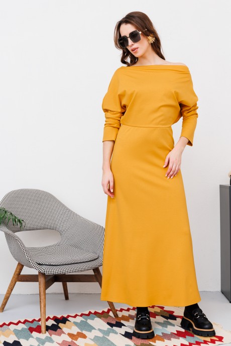 Платье NikVa н445-1 желтый размер 42-58 #3