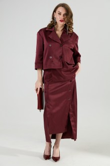 Юбочный костюм NikVa н972 -5 двойка бургунди