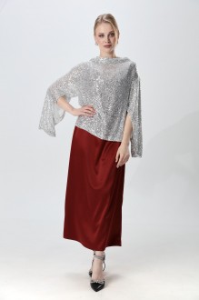 Костюм NikVa н1013 -1 двойка серебро, бордо
