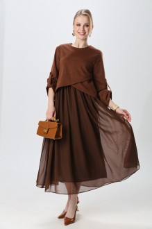 Платье NikVa н740 -25 кофе с молоком