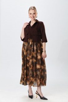 Платье NikVa н514 -5 коричневый