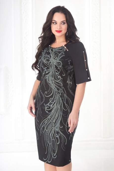 Вечернее платье LILIANA 680 черный размер 50-54 #2
