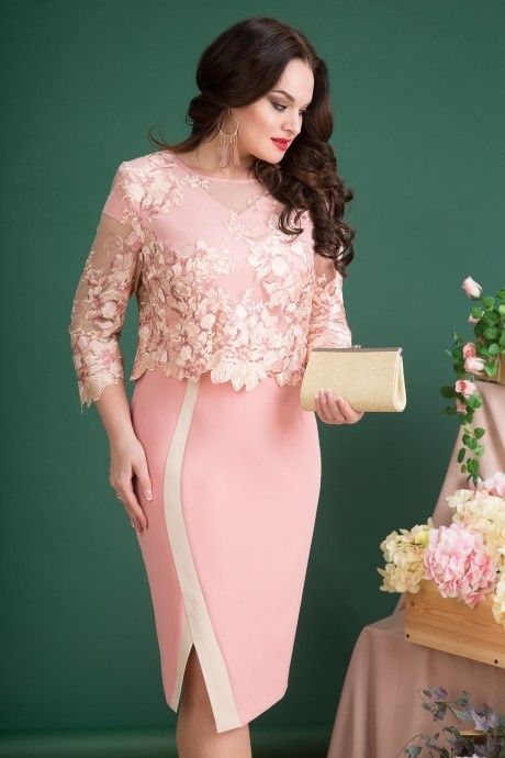 Вечернее платье LILIANA 688N нежно розовый (платье+жакет) размер 50-54 #3