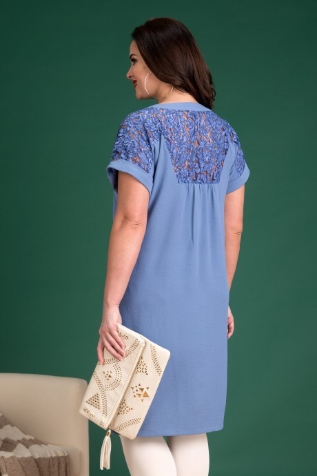 Блузка, туника, рубашка LILIANA 713 голубой размер 50-56 #3
