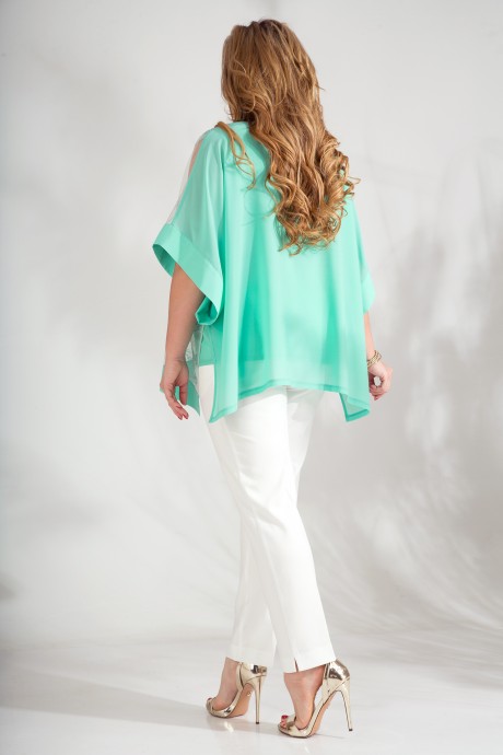 Блузка LILIANA 831 бирюза (топ+блуза) размер 50-56 #2