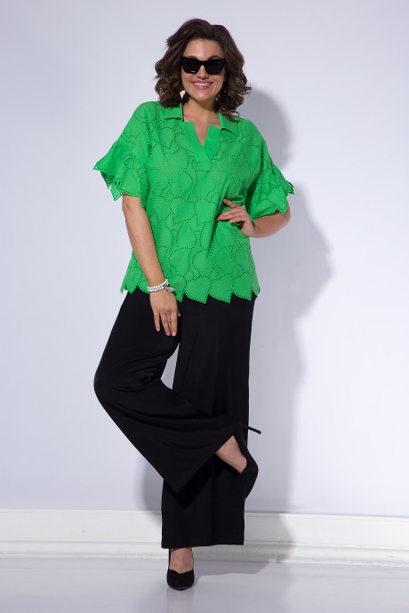 Блузка LILIANA 118 зеленый размер 48-54 #3