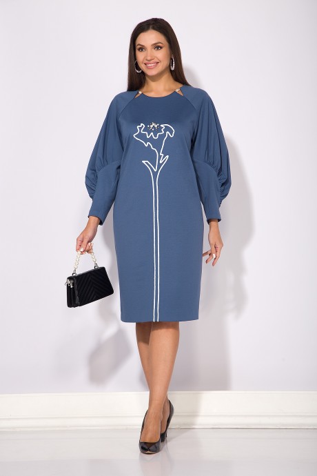 Платье LILIANA 1253 серо-голубой размер 50-60 #1