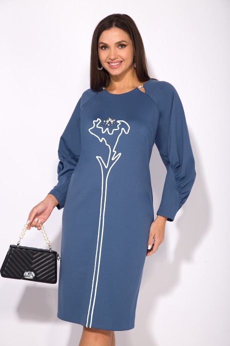 Платье LILIANA 1253 серо-голубой размер 50-60 #3