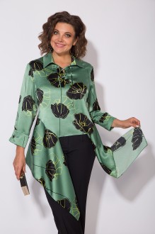 Блузка LILIANA М 1268 зеленый,черный #1