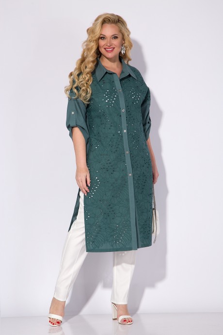 Рубашка LILIANA М 1306 серо-зеленый размер 50-56 #1