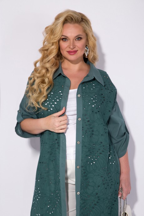 Рубашка LILIANA М 1306 серо-зеленый размер 50-56 #2