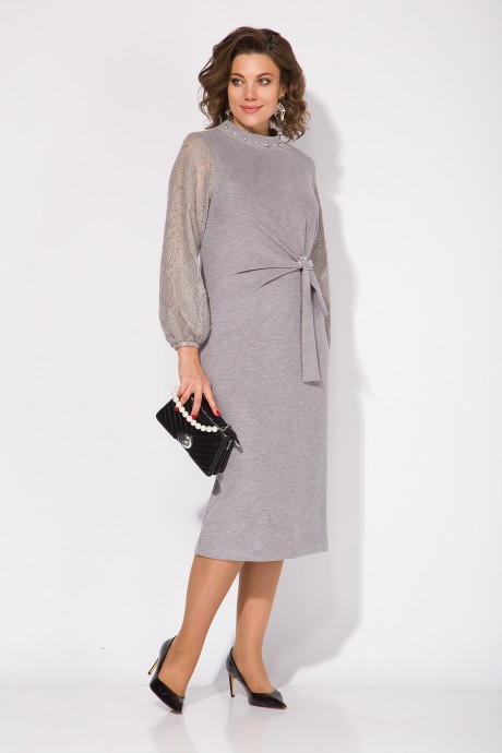 Вечернее платье LILIANA М 1477 серый размер 48-54 #2