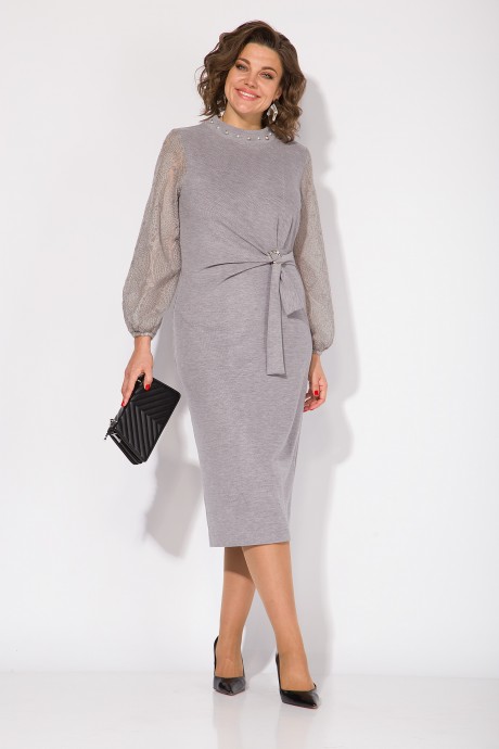 Вечернее платье LILIANA М 1477 серый размер 48-54 #3