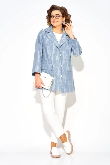 Брючный костюм LILIANA М1505 БрЛ джинс, белый