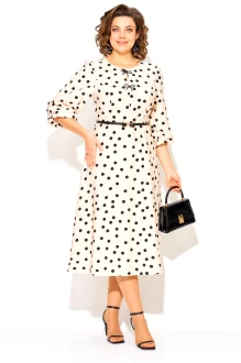 Платье LILIANA М1511 белый, горох