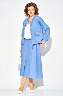 Юбочный костюм LILIANA М 1513 н двойка голубой