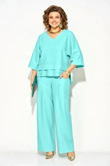 Брючный костюм LILIANA М1526 двойка бирюзовый