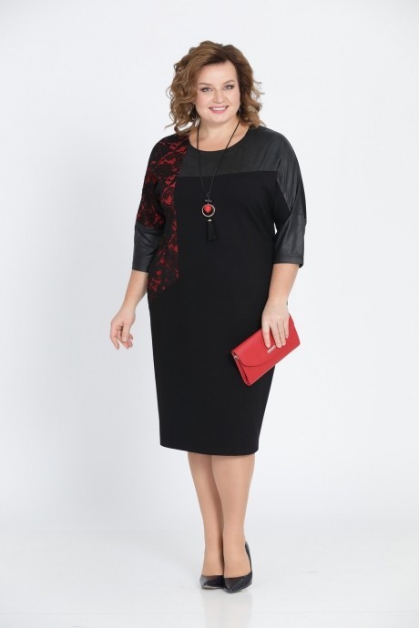 Вечернее платье Pretty 815 черный+красный размер 56-66 #2