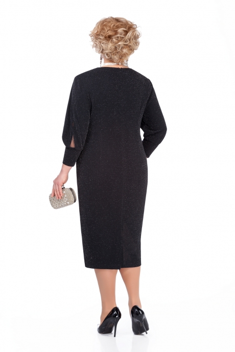 Вечернее платье Pretty 967 чёрный с люрексом размер 56-66 #3