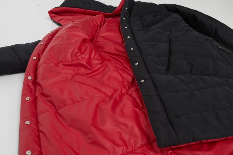 Пальто Pretty 1208 двустороннее черный и красный размер 56-72 #6