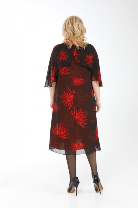 Вечернее платье Pretty 1060 черный + красный размер 56-72 #2