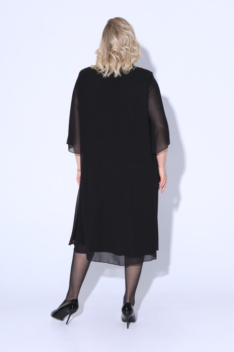 Вечернее платье Pretty 1180 черный+изумруд размер 56-72 #5