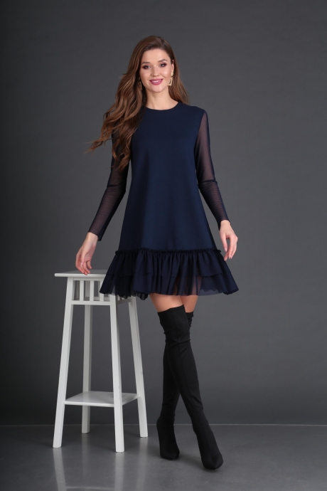 Вечернее платье DoMira 01-534 темно-синий размер 42-50 #1