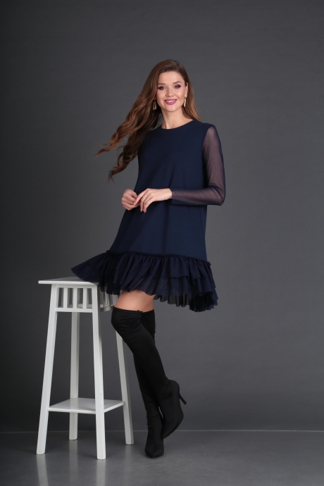 Вечернее платье DoMira 01-534 темно-синий размер 42-50 #2