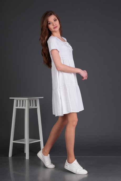 Платье DoMira 01-427 к белый размер 42-48 #4