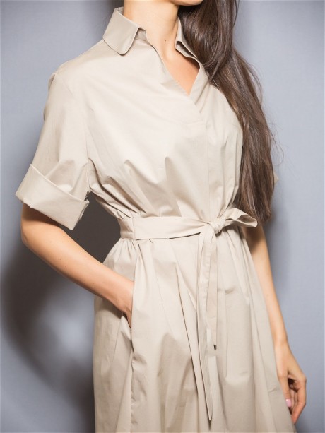 Платье DoMira 01-520 серо-бежевый размер 42-48 #2