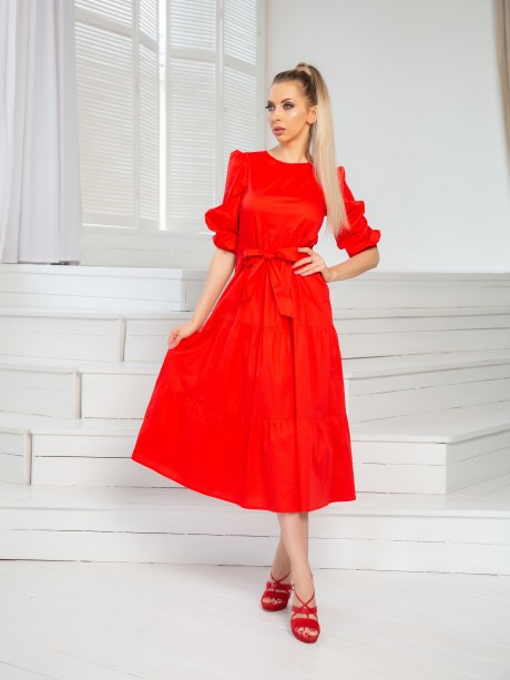 Платье DoMira 01-558 красный размер 42-50 #2