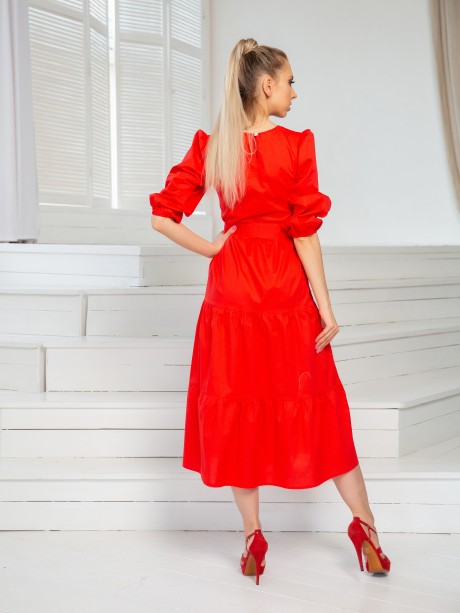 Платье DoMira 01-558 красный размер 42-50 #5